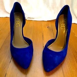 BCBG Paris suede Electric Blue High Heels